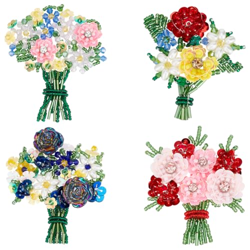 WADORN 4 Stile Strass Blumenflecken Mit Glasperlen Pailletten Aufnäher Mit Kristallblumenmuster Zum Aufnähen Handgefertigte Perlen Nähapplikation Für Muttertagskleidung Hüte Taschen Jeans Schals WADORN 4 Stile Strass Blumenflecken Mit Glasperlen Pailletten Aufnäher Mit Kristallblumenmuster Zum Aufnähen Handgefertigte Perlen Nähapplikation Für Muttertagskleidung Hüte Taschen Jeans Schals von WADORN