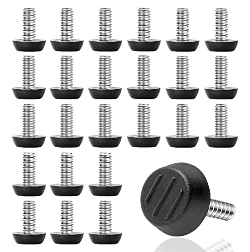 24 Stück 1/4 Zoll UNC-Gewinde verstellbare Möbelnivellierer zum Einschrauben mit Gewinde, verstellbare Nivellierfüße, zum Anschrauben, Möbelnivellierung, Stuhl, Möbelbeine (1/4-Zoll-20UNC-Gewinde) von WAFJAMF