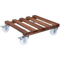 WAGNER® design yourself Pflanzenroller GH 0870 Holz dunkelbraun quadratisch 45,0 x 13,0 cm von WAGNER® design yourself