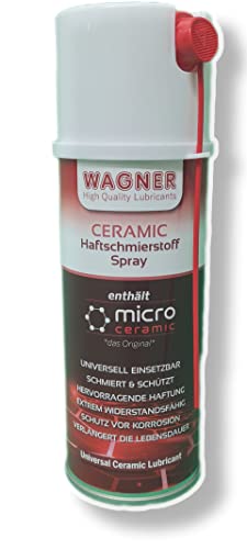 WAGNER Ceramic Haftschmierstoff-Spray Transparentes Sprühfett mit Ceramic-Festschmierstoffen – Fettspray Für Haushalt, KFZ, Maschinen & Fahrradketten | Korrosionsschutz&Hochdruckbeständig |200 ml von Wagner