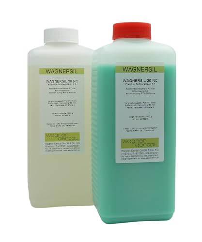 WAGNERSIL 20 NC (2 kg) | Premium Dubliersilikon | Mischverhältnis 1:1 | Abformsilikon | Silikon-Kautschuk | zur Herstellung für Silikonformen mit Epoxidharz, Gips, Wachs uvm. | DIY von WAGNERSIL