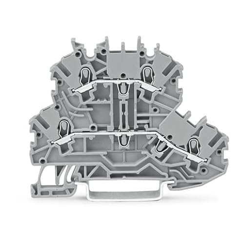 50 Stück zweistufige Klemme 2-adrig, grau - Durchgangsklemme 3,5mm 13,5A 2000-2201 von WAGO