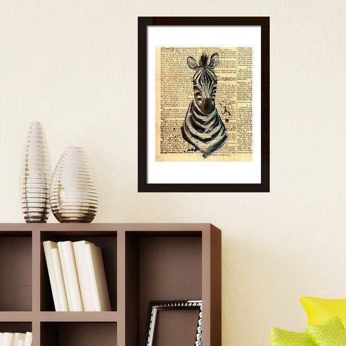 WALPLUS Wand Sticker Zebra Zeitung Tier Plakat Wandbilder Aufkleber Kunst Living Zimmer Kinderzimmer Schule Restaurant Hotel Cafe Büro Dekor Heimdekoration, Bunt von WALPLUS