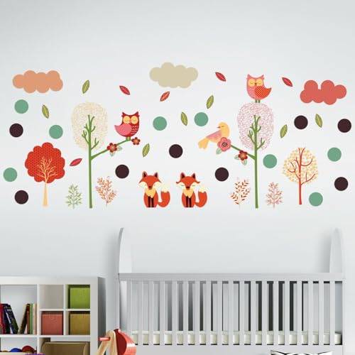 Wald Fuchs Tier Bunte Punkte Kinderzimmer Niedlich Kinderzimmer Baby Modern Kinder Wandsticker Zimmer Dekoration Muster Waldland Abenteuer Wald Fuchs Tier Bunte Punkte Kinderzimmer Niedlich Kinderzimmer Baby Modern Kinder Wandsticker Zimmer Dekoration Muster Waldland Abenteuer von WALPLUS