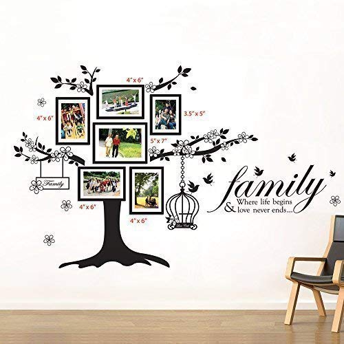 Walplus Wand Sticker Bilderrahmen Vogelkäfig Spruch Entfernbarer Selbstklebend Wandkunst Aufkleber Vinyl Wohndeko DIY Wohnzimmer Schlafzimmer Büro Dekor Tapete Kinderzimmer Geschenk, Mehrfarbig von WALPLUS