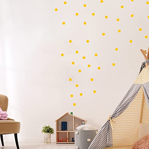 Punkte Set 108 Stück Wandtattoo für Babyzimmer V293 Aufkleber Sticker Kreis Wandaufkleber Kinderzimmer Punkte Dots Klebepunkte in verschiedenen Farben (Gelb) von WANDKIND