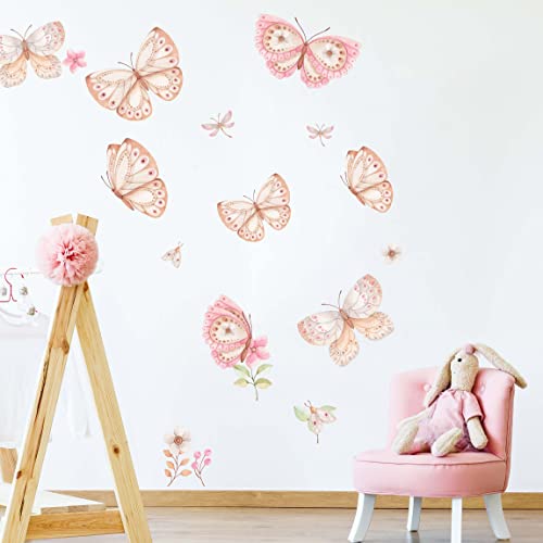 WANDKIND Schmetterling Wandtattoo Kinderzimmer V355 AUFKLEBER Kindergarten | Wandsticker Schmetterlinge (60 x 60 cm) von WANDKIND