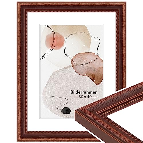 WANDStyle Bilderrahmen Braun 10x15 cm aus Holz im Landhaus-Stil mit Aufsteller und Aufhänger, Fotorahmen Made in Germany - H390 von WANDStyle