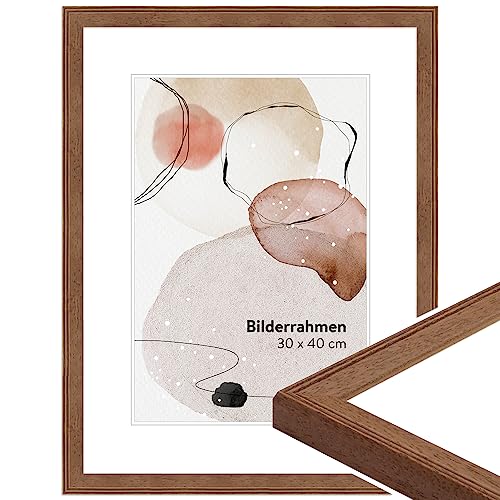 WANDStyle Bilderrahmen Eiche 10x15 cm aus Holz im Stil Modern mit Aufsteller und Aufhänger, Fotorahmen Made in Germany - H320 von WANDStyle