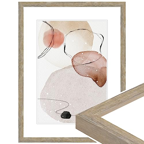 WANDStyle Bilderrahmen Eiche-Optik 30x30 cm quadratisch aus Holz im Stil Modern zum Aufhängen, Fotorahmen Made in Germany - H950 von WANDStyle