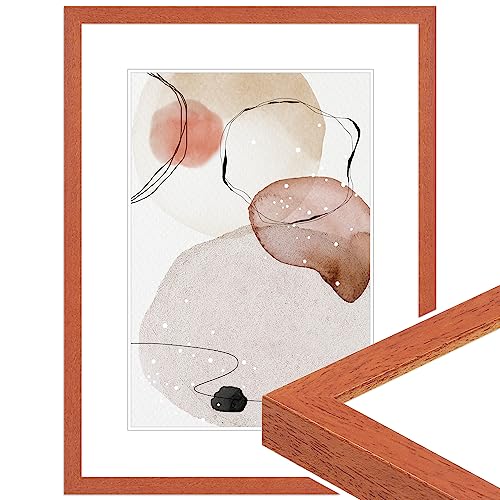 WANDStyle Bilderrahmen Kirschbaum-Optik 10x15 cm aus Holz im Stil Modern mit Aufsteller und Aufhänger, Fotorahmen Made in Germany - H950 von WANDStyle