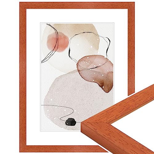 WANDStyle Bilderrahmen Kirschbaum-Optik 30x30 cm quadratisch aus Holz im Stil Modern zum Aufhängen, Fotorahmen Made in Germany - H430 von WANDStyle