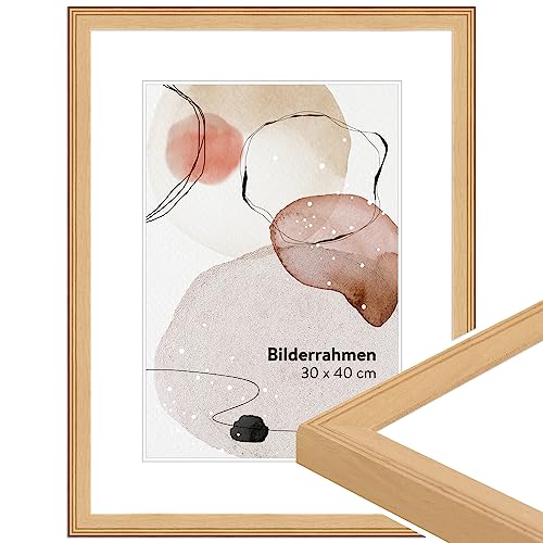 WANDStyle Bilderrahmen Natur 10x15 cm aus Holz im Stil Modern mit Aufsteller und Aufhänger, Fotorahmen Made in Germany - H320 von WANDStyle