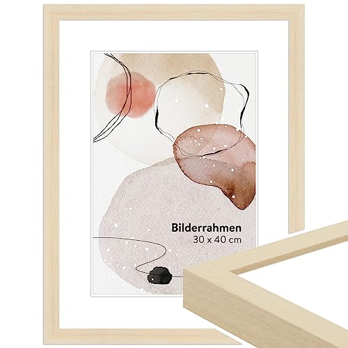 WANDStyle Bilderrahmen Natur 15x20 cm aus Holz im Stil Modern mit Aufsteller und Aufhänger, Fotorahmen Made in Germany - H960 von WANDStyle