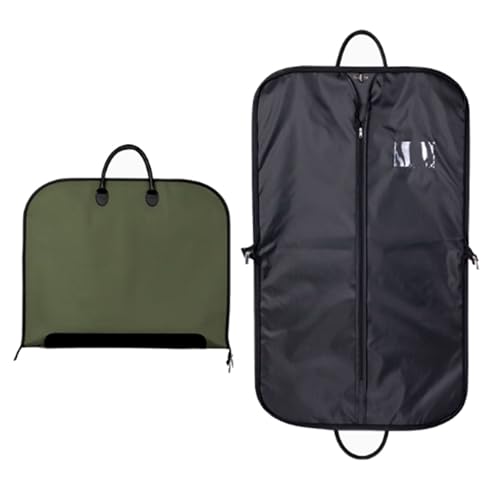 WANGCEPLSD Kleidersack Anzug Zur Aufbewahrung Und für Unterwegs, Waschbare Anzugtasche für Reisen, Kleiderbeutel für T-Shirts, Jacken, Anzüge, Mäntel, Oxford-Stoffe, 60x100cm(Green) von WANGCEPLSD