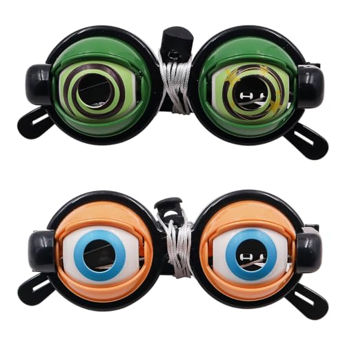 WANGCL 2 x lustige Brillen, Spielzeug, Partybrille, große Augen, für Kostümzubehör und Fotoautomaten-Requisiten von WANGCL