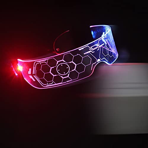 WANGCL Led Brillen für Party Cyberpunk Leuchtbrille Futuristische Brille für Karneval Bars Nachtleben Cosplay von WANGCL