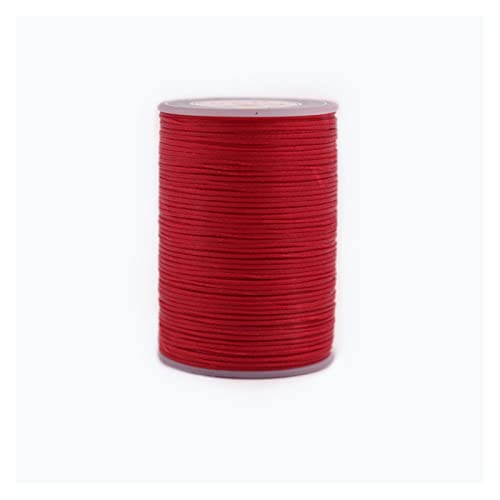 WANGMUMU 3 teile/los Galaces handgenähte flache wachs faden DIY 0,8mm kleine 150D polyester flache wachs fäden nähgarn leder werkzeug 90 mt going (Color : S049 red) von WANGMUMU