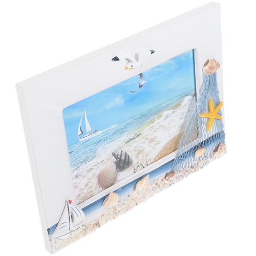 WANGSHAOWEI Bilderrahmen 6 Zoll Esstisch Mittelmeer Fotorahmen Kind Foto Frameations rustikale Holz Ozean Bild Ornament Fotorahmen von WANGSHAOWEI