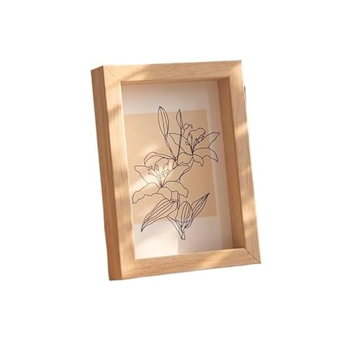 WANGSHAOWEI Bilderrahmen Holz Foto Rahmen Bilderrahmen Wand Foto Shadow Box Trockenen Blume Halter Desktop Ornament Fotorahmen(S1 Photo Frame,6in (10.2x15.2cm)) von WANGSHAOWEI