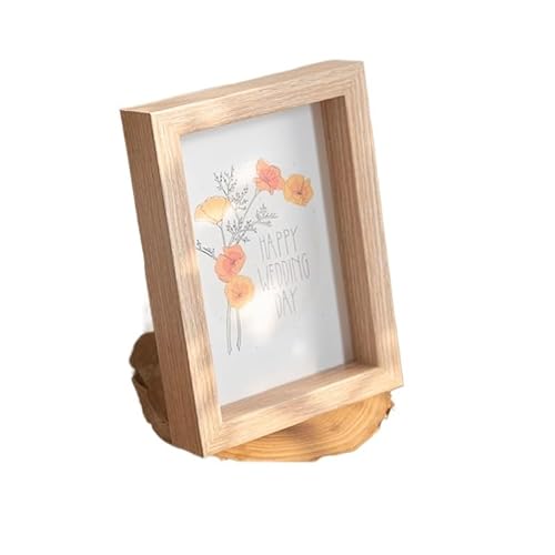 WANGSHAOWEI Bilderrahmen Holz Foto Rahmen Bilderrahmen Wand Foto Shadow Box Trockenen Blume Halter Desktop Ornament Fotorahmen(S3 Photo Frame,6in (10.2x15.2cm)) von WANGSHAOWEI