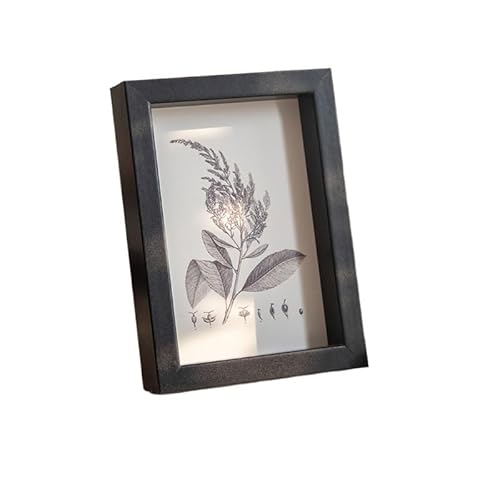 WANGSHAOWEI Bilderrahmen Holz Foto Rahmen Bilderrahmen Wand Foto Shadow Box Trockenen Blume Halter Desktop Ornament Fotorahmen(S5 Photo Frame,7in (12.7x17.8cm)) von WANGSHAOWEI