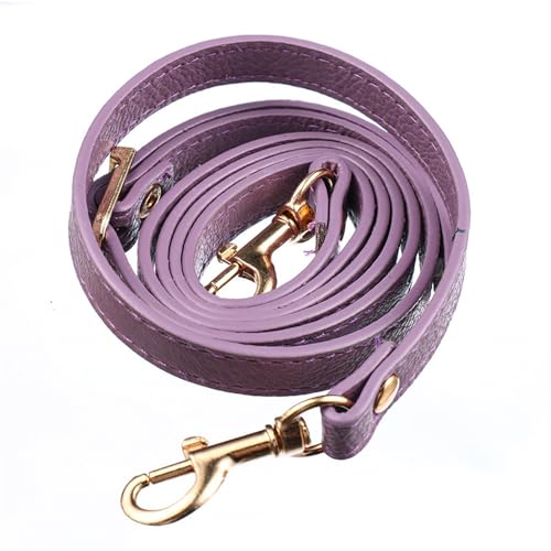 WANGSHAOWEI Taschenkette 120 cm DIY Abnehmbarer Taschengriff Ersatztaschengurt Frauen PU Leder Umhängetasche Teile Handtasche Gürtel Gurt Tasche Zubehör Kette FüR Tasche(Purple Gold) von WANGSHAOWEI