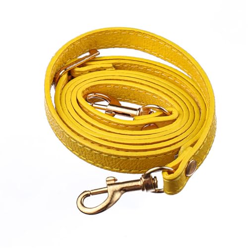 WANGSHAOWEI Taschenkette 120 cm DIY Abnehmbarer Taschengriff Ersatztaschengurt Frauen PU Leder Umhängetasche Teile Handtasche Gürtel Gurt Tasche Zubehör Kette FüR Tasche(Yellow Gold) von WANGSHAOWEI