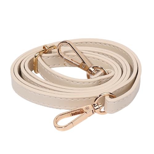 WANGSHAOWEI Taschenkette 125CM Ersatz Langer Taschengurt PU Leder Schultertaschengurt Zubehör for Handtasche DIY Crossbody Verstellbare Schultergurte Kette FüR Tasche(Beige) von WANGSHAOWEI