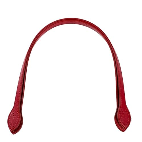 WANGSHAOWEI Taschenkette 2 stücke PU Leder Taschengurt Handtaschen Griffe for Handtasche DIY Handarbeit Gewebt Tasche Gürtel Band Ersatz Geldbeutelgurt Tasche Zubehör Kette FüR Tasche(Red) von WANGSHAOWEI