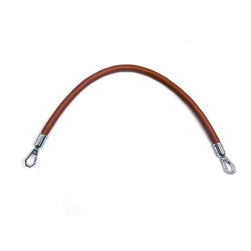 WANGSHAOWEI Taschenkette 30/40/60/115cm Länge Pu Leder Taschengurt Handtaschengurt Gürtel for Taschen Achseltaschengriffe DIY Ersatzgurt Zubehör Kette FüR Tasche(Brown Silver Buckle,115cm) von WANGSHAOWEI