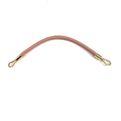 WANGSHAOWEI Taschenkette 30/40/60/115cm Länge Pu Leder Taschengurt Handtaschengurt Gürtel for Taschen Achseltaschengriffe DIY Ersatzgurt Zubehör Kette FüR Tasche(Pink Gold Buckle,40cm) von WANGSHAOWEI