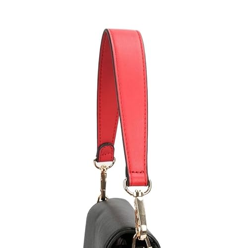 WANGSHAOWEI Taschenkette Leder-Handtaschengurt, kurzer Schultergurt, Ersatz-Taschengriff, modische Achseltasche, Handtragetasche, Zubehör Kette FüR Tasche(Red 36cm) von WANGSHAOWEI