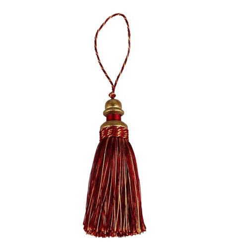 WANGSHAOWEI Vorhang Raffhalter 1 Stücke Goldene Quasten Handwerk Trim Hängenden Seil Silk Fringe Vorhang Dekor Wohnaccessoires Wohnzimmer Schmuck DIY Dekorative Gardinenhalter(Mix red) von WANGSHAOWEI