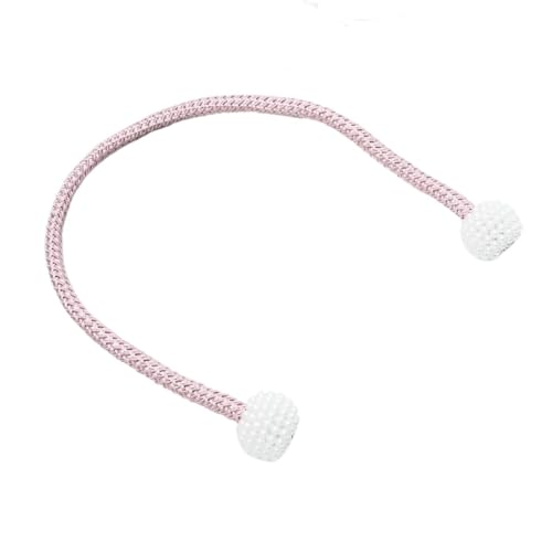 WANGSHAOWEI Vorhang Raffhalter 2 Stück Magnete Vorhangklemmen Vorhanghalter Pompom Raffhalter Magnetclips Hängende Kugeln Raffhalter Wohnkultur Vorhangzubehör Gardinenhalter(Pink) von WANGSHAOWEI