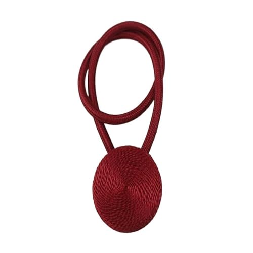 WANGSHAOWEI Vorhang Raffhalter 2 Stücke Magnetische Vorhang Clip Perle Ball Vorhänge Halter Raffhalter Wohnkultur Hängen Ball Schnalle Krawatte Zurück Zimmer Zubehör Gardinenhalter(Red) von WANGSHAOWEI