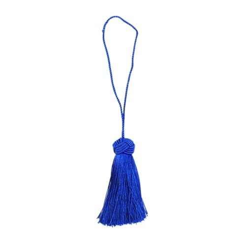 WANGSHAOWEI Vorhang Raffhalter 4Pcs Handwerk Quaste Anhänger Vorhang Zubehör Seide Fringe Thread handgemachte DIY Nähen Dekoration Schlüssel Quasten Gardinenhalter(Royal Blue) von WANGSHAOWEI