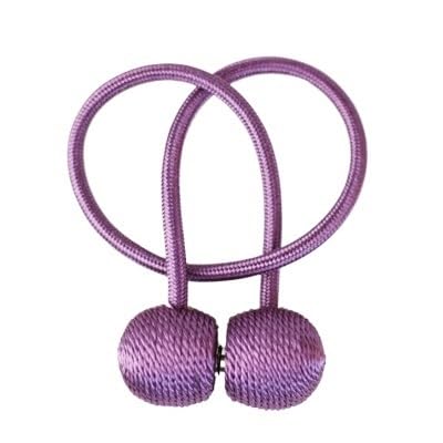 WANGSHAOWEI Vorhang Raffhalter Magnetischer Vorhang-Raffhalter, hochwertiger Clip, Vorhang-Schnallenhalter, dekoratives Home-Polyester-Vorhangzubehör Gardinenhalter(12156Purple,2 Pieces) von WANGSHAOWEI