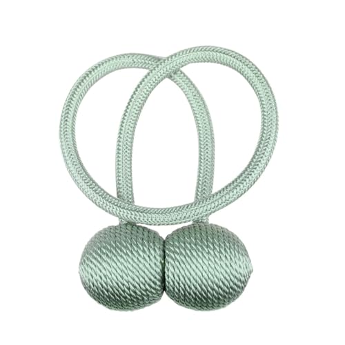 WANGSHAOWEI Vorhang Raffhalter Magnetischer Vorhang-Raffhalter, hochwertiger Clip, Vorhang-Schnallenhalter, dekoratives Home-Polyester-Vorhangzubehör Gardinenhalter(12256Lake Blue,2 Pieces) von WANGSHAOWEI