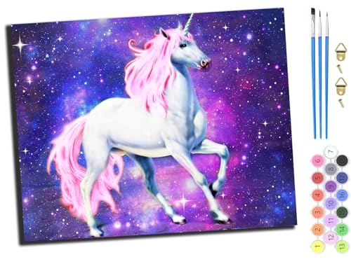 WANGXIAO Malen Nach Zahlen Erwachsene 40x50cm,mit Pinsels und Acrylfarbe kit,DIY Handgemalt Ölgemälde für Geschenke und Wandbilder Wohnzimmer,Rosa Märchen Sternenhimmel Pferd,mit Rahmen WANGXIAO Malen Nach Zahlen Erwachsene 40x50cm,mit Pinsels und Acrylfarbe kit,DIY Handgemalt Ölgemälde für Geschenke und Wandbilder Wohnzimmer,Rosa Märchen Sternenhimmel Pferd,mit Rahmen von WANGXIAO