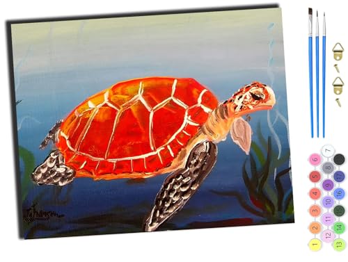 WANGXIAO Malen nach Zahlen Erwachsene,DIY Bastelset Handgemalt Ölgemälde Geschen Kit Mit 3,Pinseln und Acrylfarbe knitterfreie leinwand Kit,40x50 cm,orange Schildkröte Tier,ohne Rahmen WANGXIAO Malen nach Zahlen Erwachsene,DIY Bastelset Handgemalt Ölgemälde Geschen Kit Mit 3,Pinseln und Acrylfarbe knitterfreie leinwand Kit,40x50 cm,orange Schildkröte Tier,ohne Rahmen von WANGXIAO