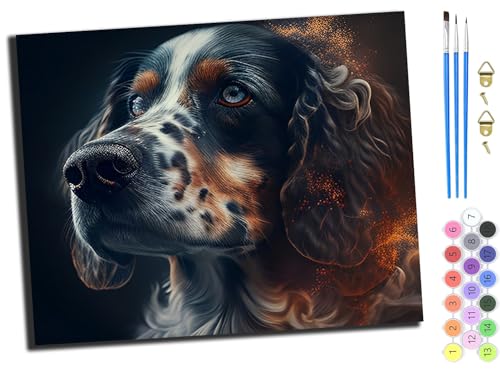 WANGXIAO Malen nach Zahlen Erwachsene,DIY Bastelset Handgemalt Ölgemälde Kit Mit 3,Pinseln und Acrylfarbe leinwand Kit,Geschenkideen,40x50 cm,Tier Hund Schäferhund,mit Rahmen WANGXIAO Malen nach Zahlen Erwachsene,DIY Bastelset Handgemalt Ölgemälde Kit Mit 3,Pinseln und Acrylfarbe leinwand Kit,Geschenkideen,40x50 cm,Tier Hund Schäferhund,mit Rahmen von WANGXIAO