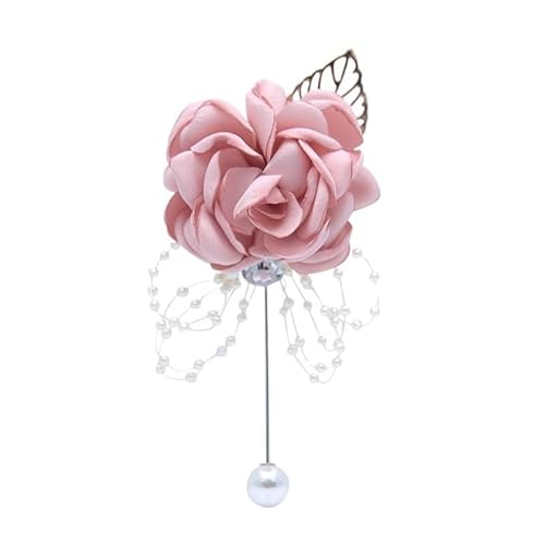 WANGZEYU Blumenarmband 1PC Mädchen Brautjungfer Handgelenk Blume Hochzeit Prom Party Corsage Armband Stoff Hand Blume Versorgung Boutonniere(06) von WANGZEYU