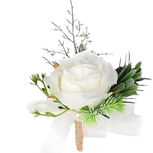 WANGZEYU Blumenarmband Blumen-Ansteckblume fürs Handgelenk Boutonniere(A-Corsages) von WANGZEYU