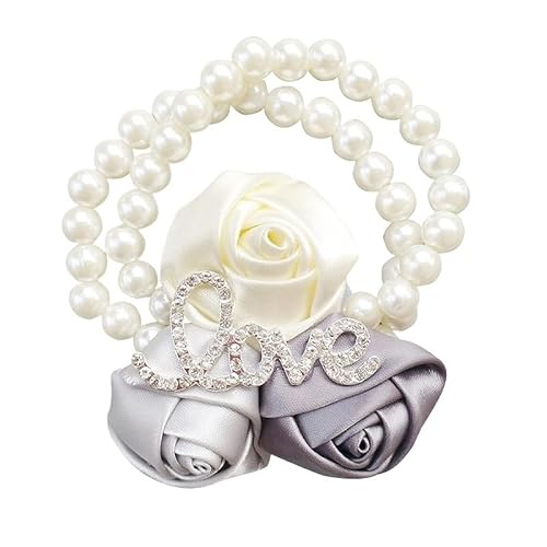 WANGZEYU Blumenarmband Handgelenk Blume Braut Brautjungfer Handgelenk Blume Hochzeit Partei Liefert Hochzeit Armband Corsage Boutonniere von WANGZEYU