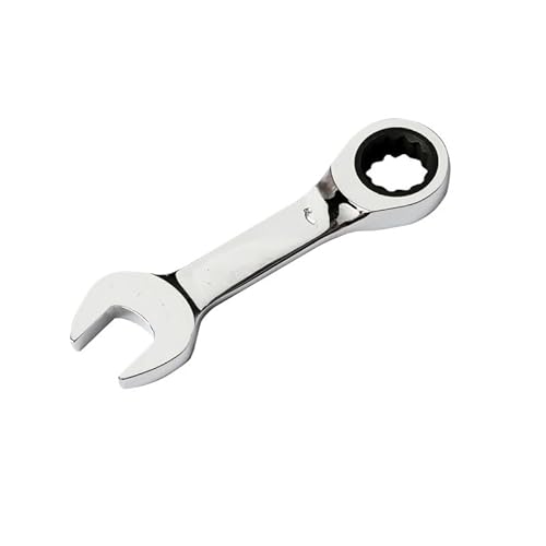 WANGZEYU MaulschlüSsel Set 1Pcs 72-Tooth Short Handle Wrench Open Reversible Combination Stubby Spanner Auto Repair Tools SchraubenschlüSsel Set(6mm) von WANGZEYU