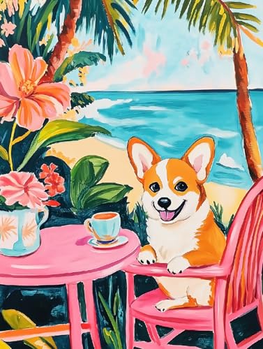 WANMIU Malen nach Zahlen Erwachsene Teezeit am Strand Paint by Numbers Adult DIY Handgemalt Ölgemälde Mit 3 - Pinseln und Acrylfarbe knitterfreie leinwand Kit - 40 X 50 CM WANMIU Malen nach Zahlen Erwachsene Teezeit am Strand Paint by Numbers Adult DIY Handgemalt Ölgemälde Mit 3 - Pinseln und Acrylfarbe knitterfreie leinwand Kit - 40 X 50 CM von WANMIU