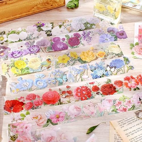 WANSHI 6 pcs Decorative Adhesive Tapes Cartoon Frame PET Tape Great for Bullet Journal Supplies, Arts, Scrapbook, DIY Crafts, Planners (Q) von WANSHI