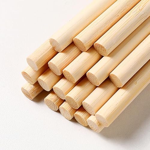 WANYI 100 Stück Holzstäbchen Holzstäbe zum Basteln, Holzstab Rundholz 6mmx100mm Länge Rundhölzer Holzstange Bastelstäbe für DIY Handwerk Basteln Dekoration von WANYI