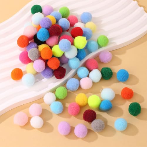 WANYI 1000 Stück 1.5CM Pompons zum Basteln Weihnachts Bunt Filzkugeln Pompom Mini Pom Pom Bommel Plüsch Bälle für DIY Kreative Handwerk Girlanden Kleidung Geburtstag Weihnachten Hochzeit (02) von WANYI